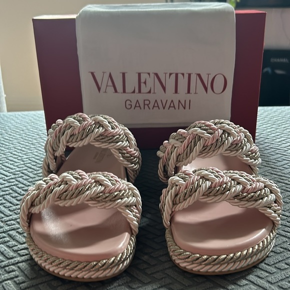 Valentino Women's Braided Espadrille Slide Sandals - Picture 5 of 14